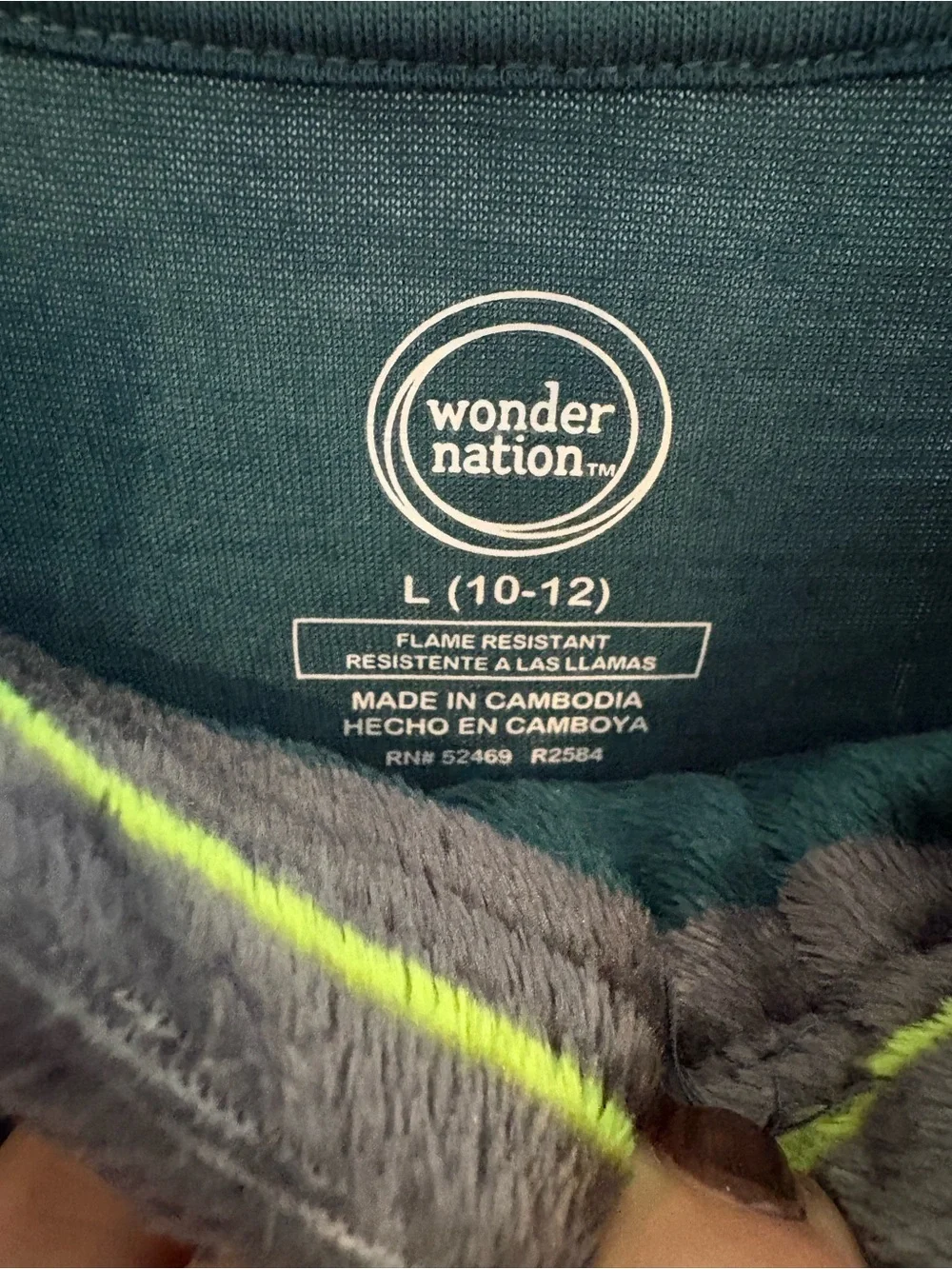 wonder nation Boys Green and Teal 'Trekking Into The Weekend' Pajama Set